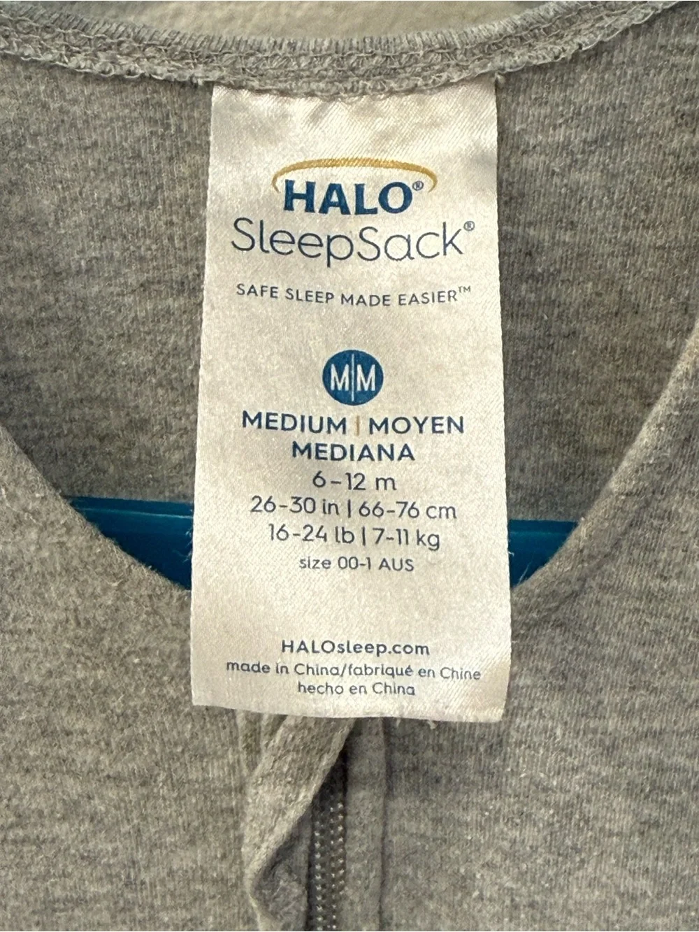 HALO Gray Sleeveless Sleep Sack